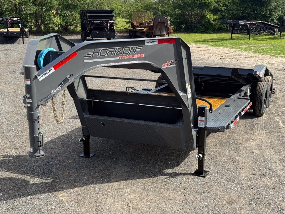 24' Horizon HET Gooseneck Equipment Tilt Trailer Drive Over Fenders - (2) 10K Axles 016856 - Stryker Dealership Group