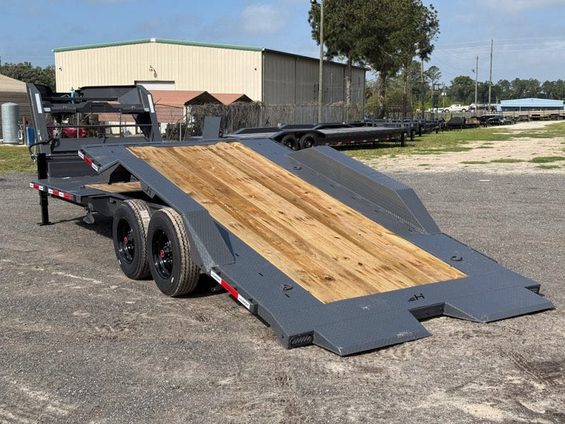 24' Horizon HET Gooseneck Equipment Tilt Trailer Drive Over Fenders - (2) 10K Axles 016856 - Stryker Dealership Group