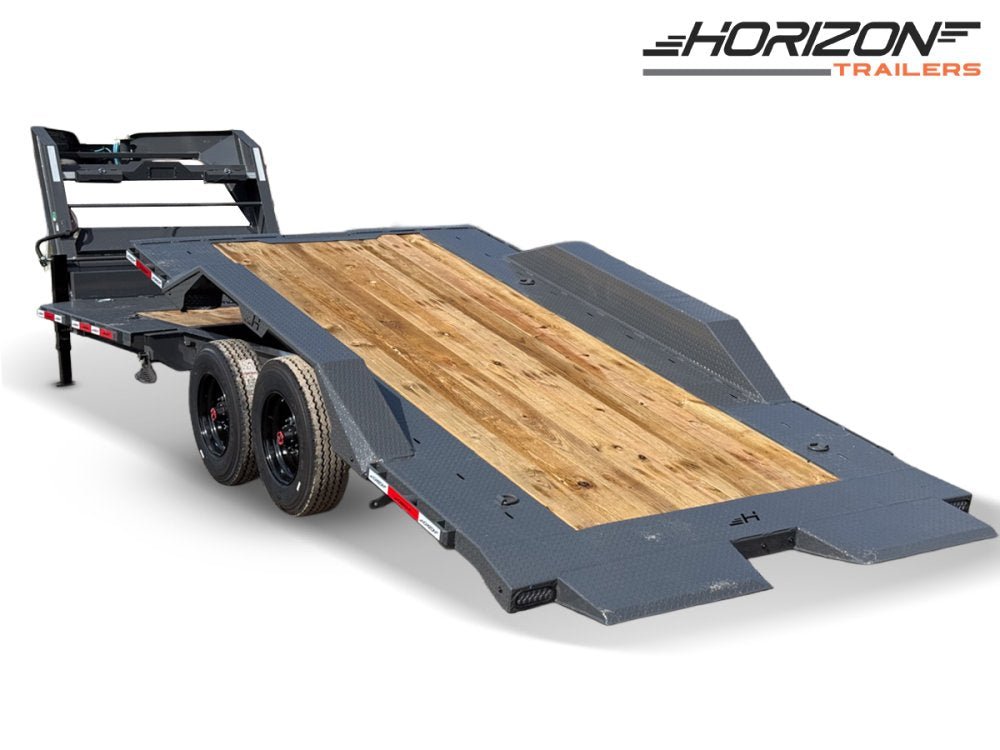 24' Horizon HET Gooseneck Equipment Tilt Trailer Drive Over Fenders - (2) 10K Axles 16856 - Stryker Dealership Group