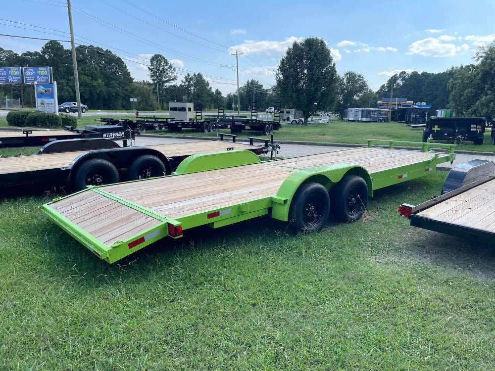 24' Single Car Trailer 7k GVWR Wood Floor - Stryker Dealership Group