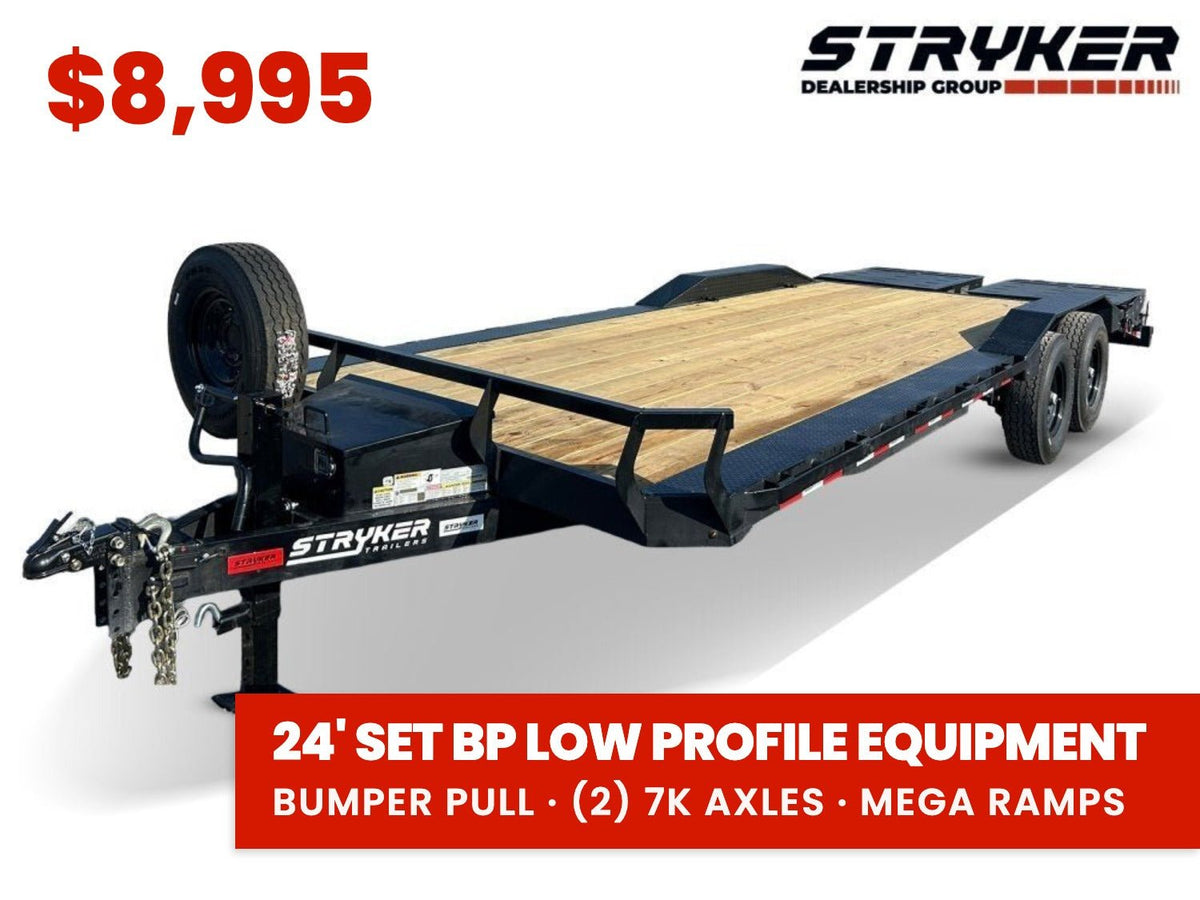 24' Stryker SET Bumper Pull Equipment Trailer DOF - (2) 7K Axles 004078 - Stryker Dealership Group