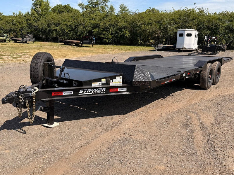 24' Tilt Trailer Drive Over Fenders, Steel Floor, 8K Axles 003822 - Stryker Dealership Group