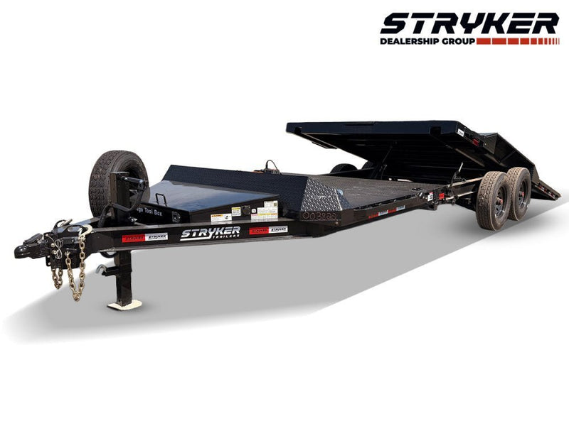 24' Tilt Trailer Drive Over Fenders, Steel Floor, 8K Axles 003822 - Stryker Dealership Group
