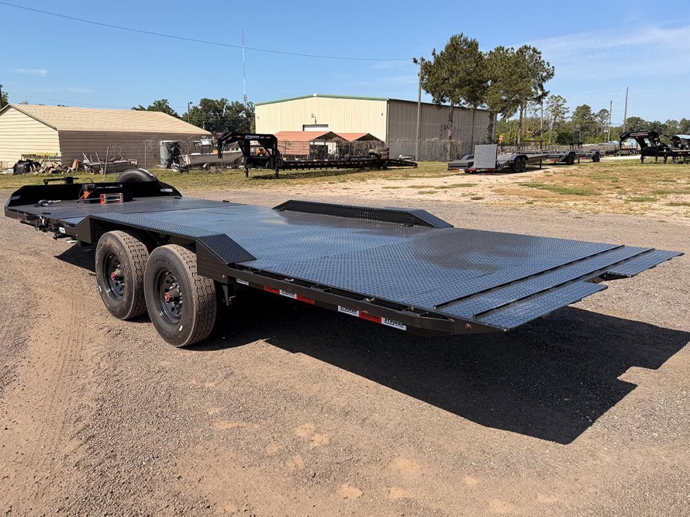 24' Tilt Trailer Drive Over Fenders, Steel Floor, 8K Axles 003822 - Stryker Dealership Group