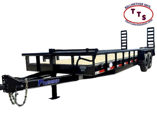 24' Equipment Trailer - 7K Axles - Stand Up Ramps - Pipe Top Rail - Stryker Dealership Group