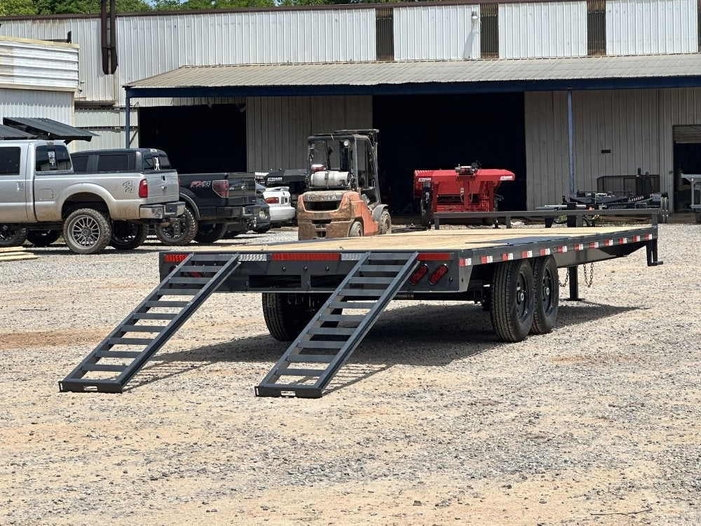 24' FA Bumper Pull Deckover Trailer, 7K Axles, Slide In Ramps - BP Deckover/Deckover Trailers - Stryker Dealership Group