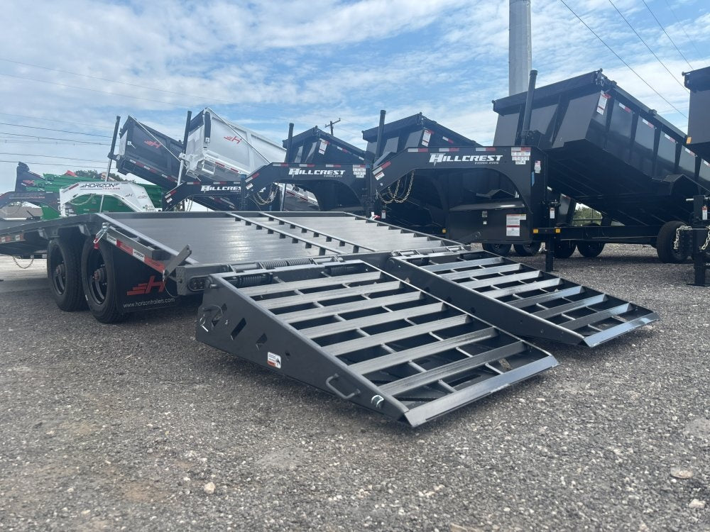24' FHZSS Pintle Hitch Deckover (2) 10K Axles Super Single 18 Ply Tires Mega Ramps - Pintle Hitch Deckover/DO 10K MR SS - Stryker Dealership Group