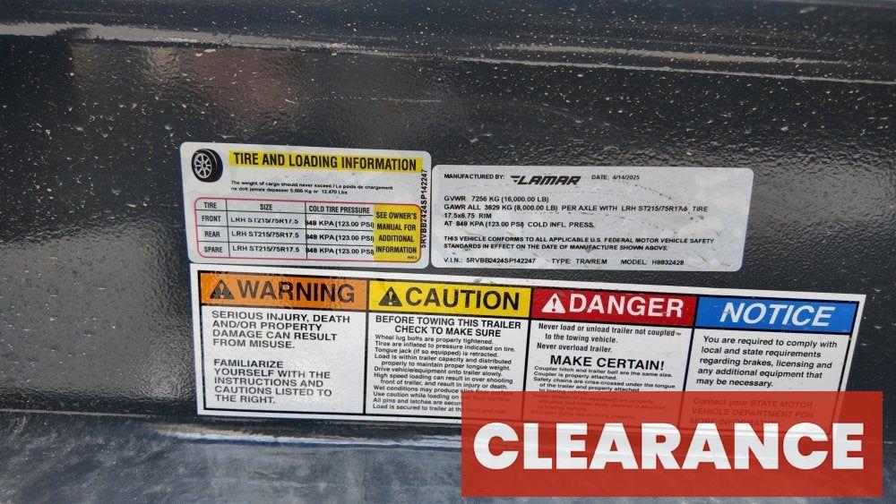 24' H8 Bumper Pull 8K Axles 2' Dovetail - Equipment Trailers - Stryker Dealership Group