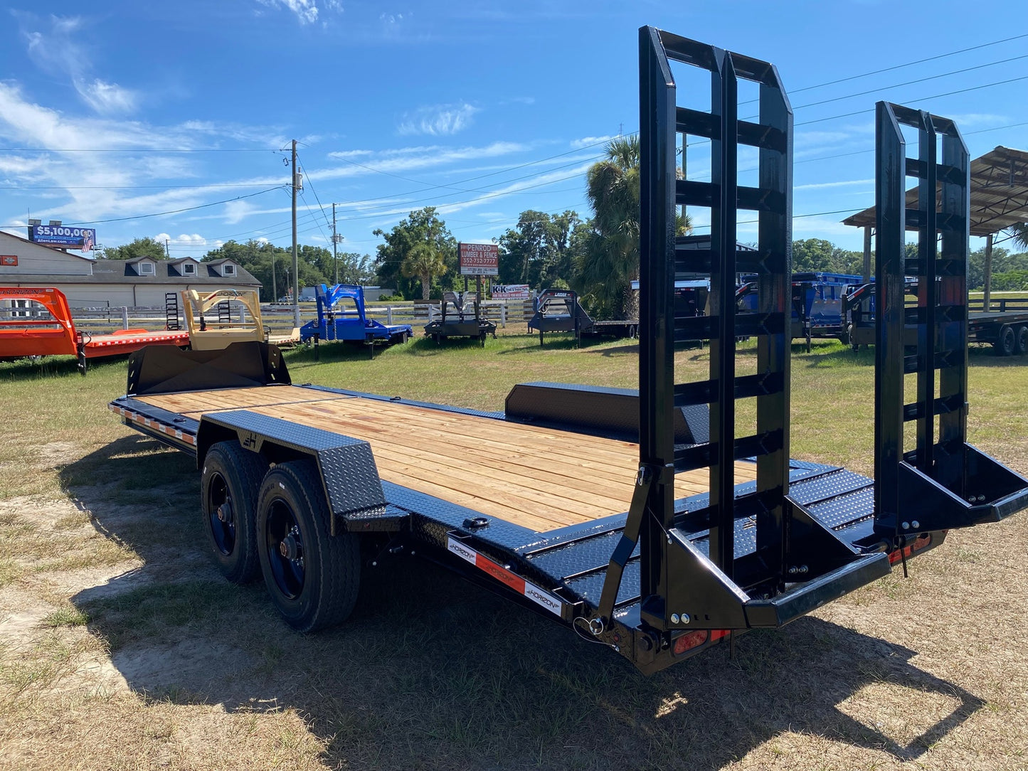 24' HEH BP Equipment 2-10k Axles Stand Up Ramps 003752 - Equipment Trailers - Stryker Dealership Group