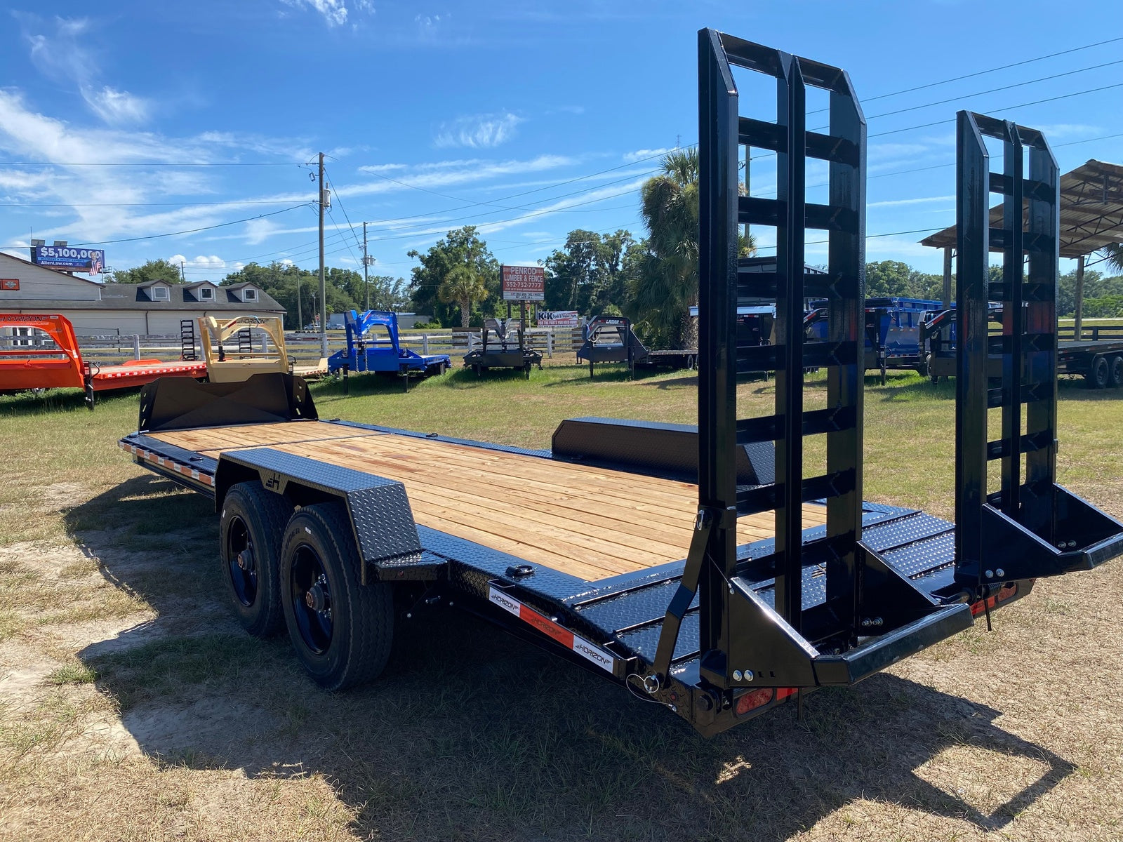 24' HEH BP Equipment 2-10k Axles Stand Up Ramps 003752 - Equipment Trailers - Stryker Dealership Group