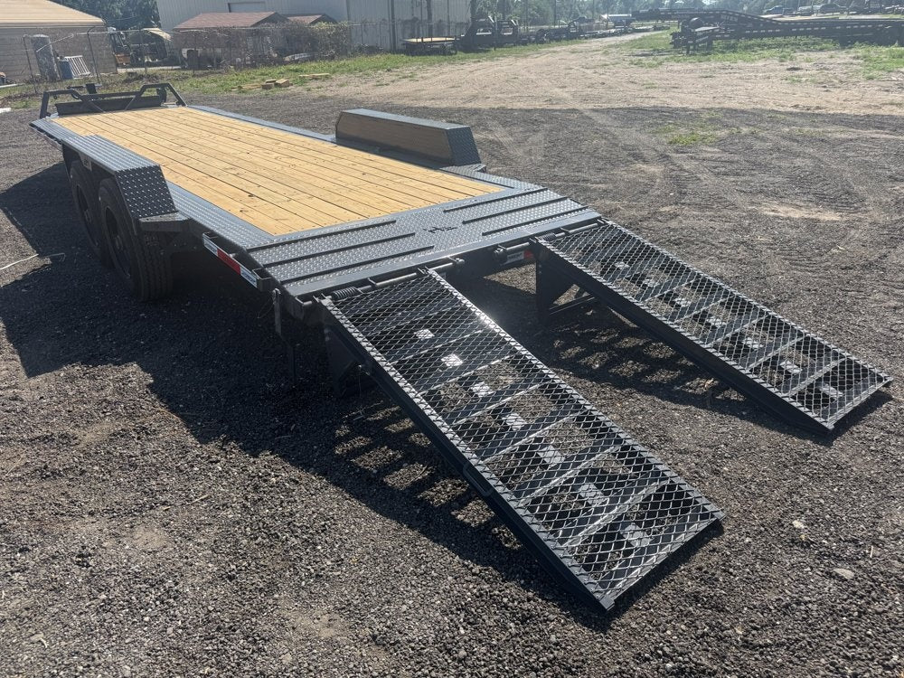 24' HEH Bumper Pull Equipment Trailer (2) 10K Axles, 3' Dove W/Stand Up Ramps - Equipment Trailers - Stryker Dealership Group