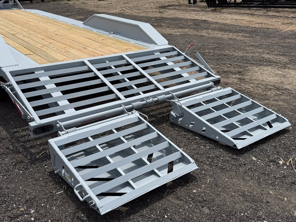 24' HEH Bumper Pull Equipment Trailer (2) 10K Axles, Drive Over Fenders, 3' Dove W/ Mountain Ramps - Equipment Trailers - Stryker Dealership Group