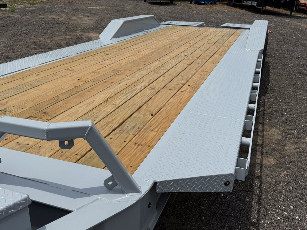 24' HEH Bumper Pull Equipment Trailer (2) 10K Axles, Drive Over Fenders, 3' Dove W/ Mountain Ramps - Equipment Trailers - Stryker Dealership Group