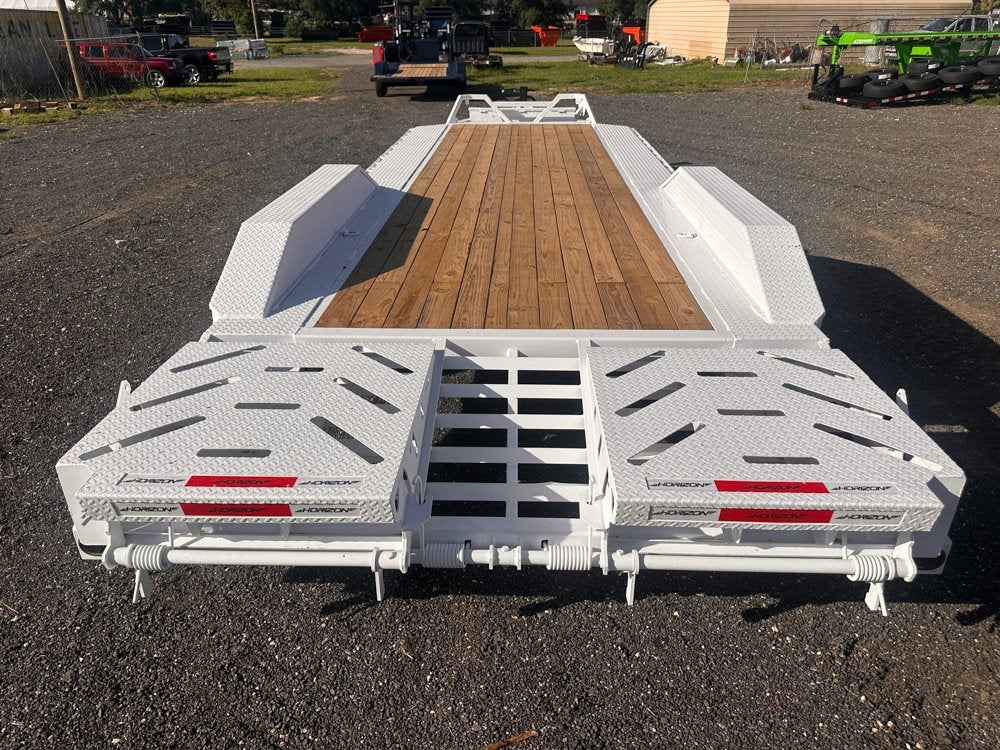 24' HEH Bumper Pull Equipment Trailer (2) 10K Axles, Drive Over Fenders, 3' Dove W/ Mountain Ramps - Equipment Trailers - Stryker Dealership Group