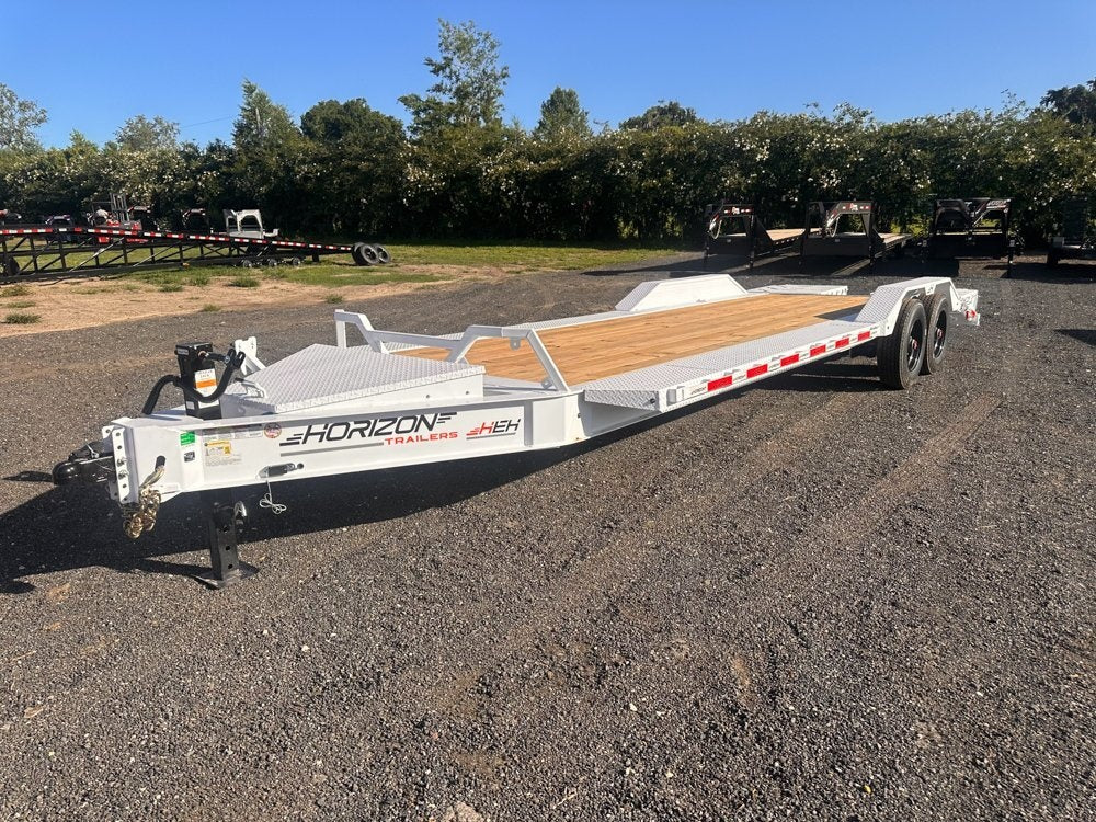 24' HEH Bumper Pull Equipment Trailer (2) 10K Axles, Drive Over Fenders, 3' Dove W/ Mountain Ramps - Equipment Trailers - Stryker Dealership Group