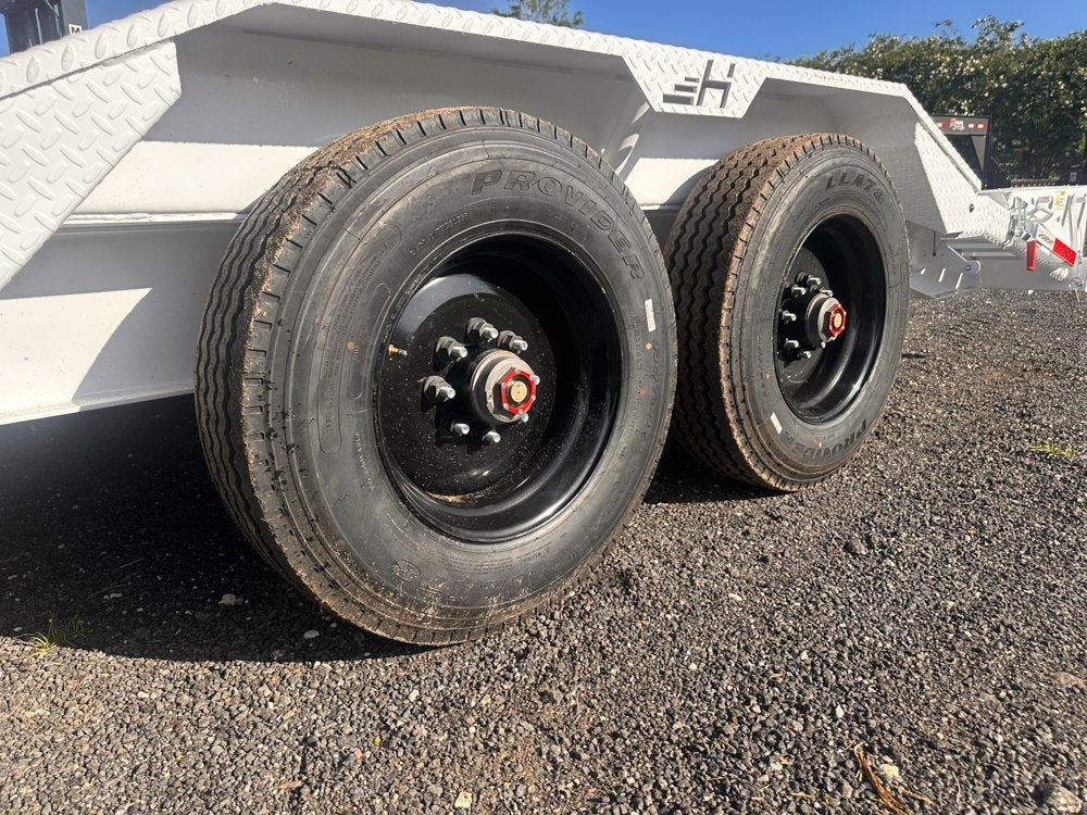 24' HEH Bumper Pull Equipment Trailer (2) 10K Axles, Drive Over Fenders, 3' Dove W/ Mountain Ramps - Equipment Trailers - Stryker Dealership Group