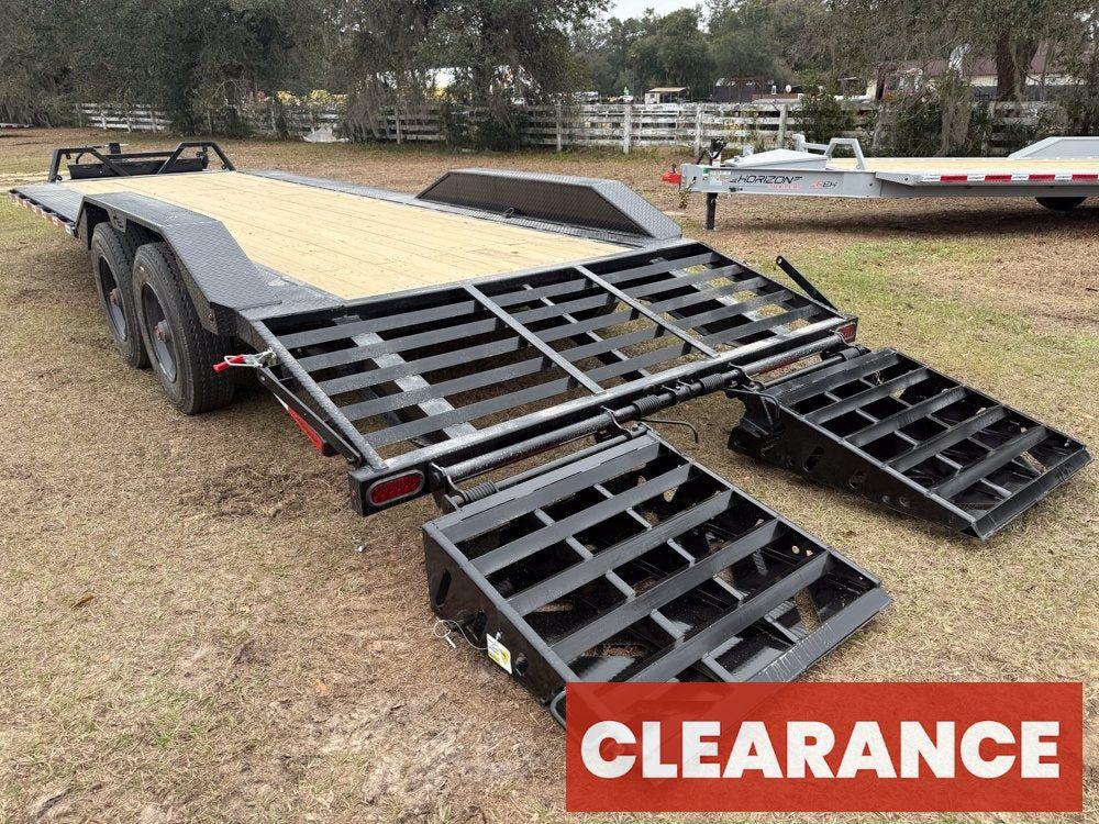 24' HEH Bumper Pull Equipment Trailer (2) 10K Axles, Drive Over Fenders, 3' Dove W/ Mountain Ramps - Equipment Trailers - Stryker Dealership Group