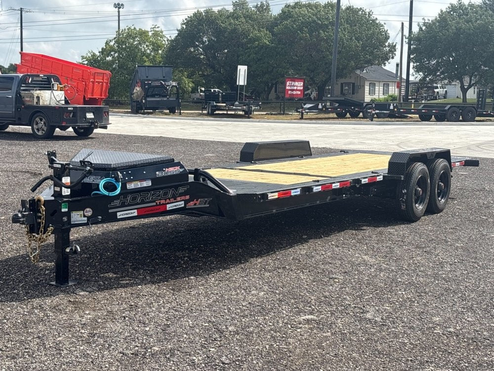 24' HEH Bumper Pull Equipment Trailer (2) 10K Axles, Drive Over Fenders, 3' Dove W/ Mountain Ramps - Drive Over Fenders/Equipment Trailers - Stryker Dealership Group