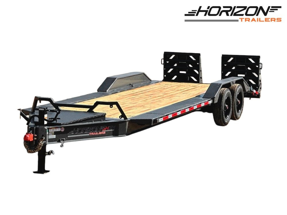 24' HEH Equipment Trailer (2) 10K Axles, Drive Over Fenders, 3' Dove W/ Mountain Ramps - Equipment Trailers/Drive Over Fenders - Stryker Dealership Group