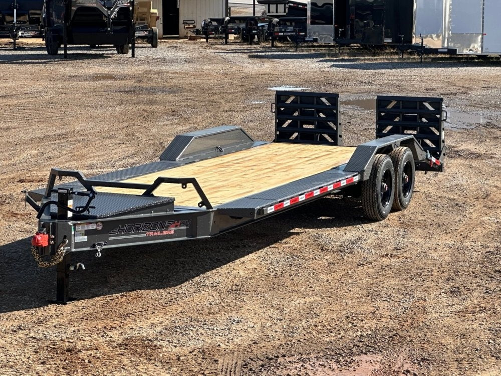 24' HEH Equipment Trailer (2) 10K Axles, Drive Over Fenders, 3' Dove W/ Mountain Ramps - Equipment Trailers/Drive Over Fenders - Stryker Dealership Group