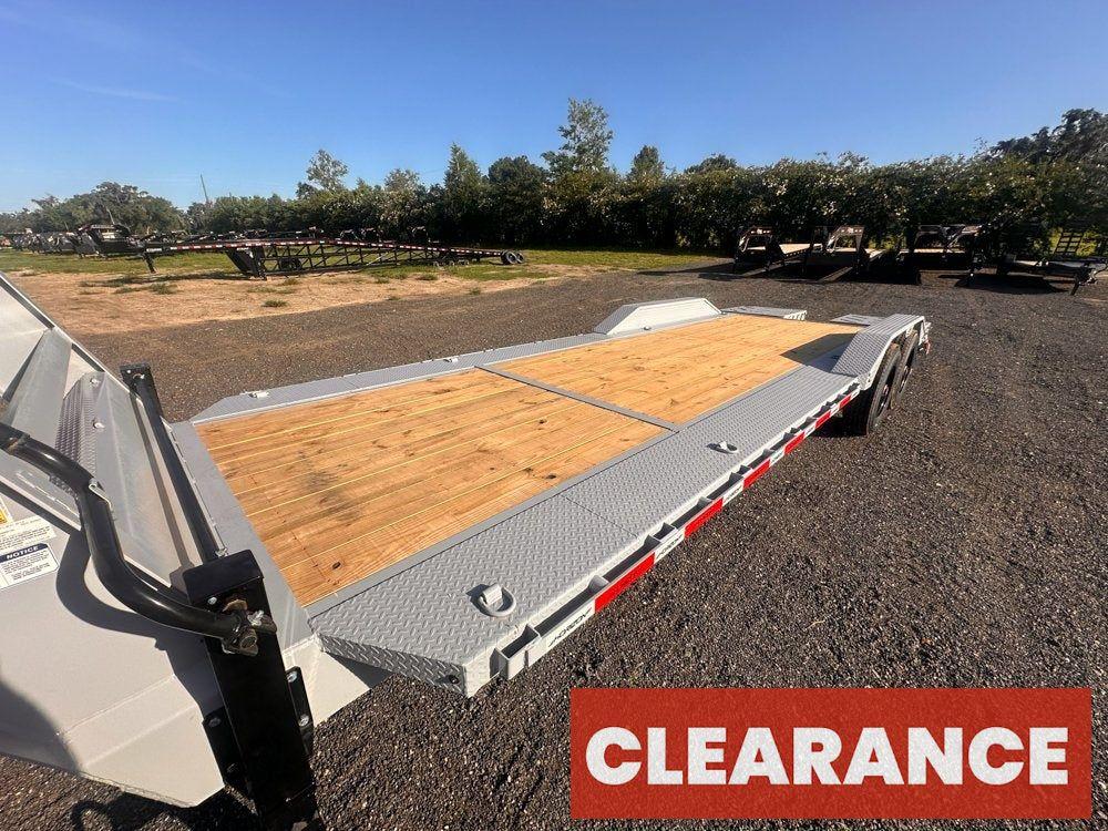 24' HEH Gooseneck Equipment Trailer (2) 10K Axles, Drive Over Fenders, 3' Dove W/ Mountain Ramps - Equipment Trailers - Stryker Dealership Group