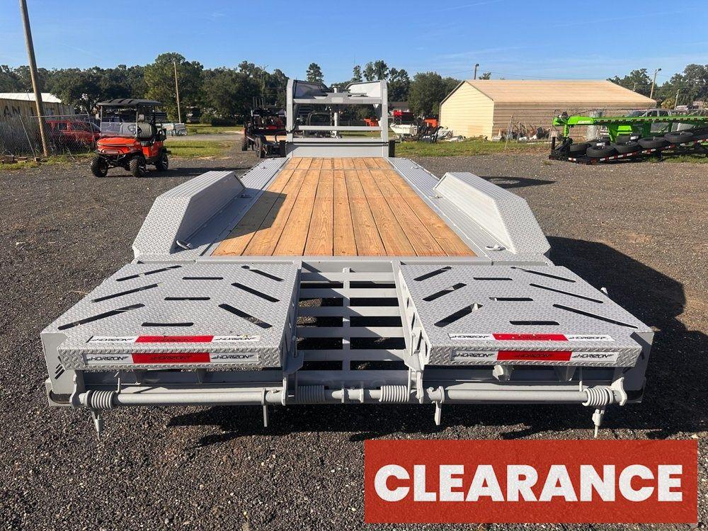 24' HEH Gooseneck Equipment Trailer (2) 10K Axles, Drive Over Fenders, 3' Dove W/ Mountain Ramps - Equipment Trailers - Stryker Dealership Group