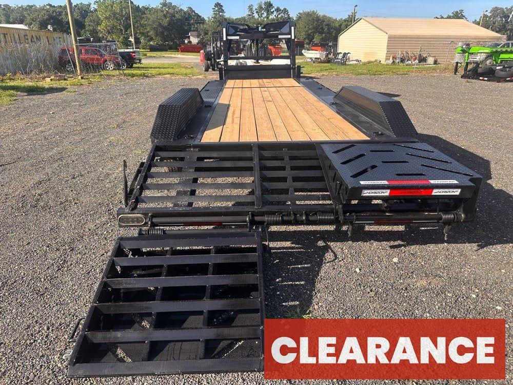 24' HEH Gooseneck Equipment Trailer (2) 10K Axles, Drive Over Fenders, 3' Dove W/ Mountain Ramps - Equipment Trailers - Stryker Dealership Group