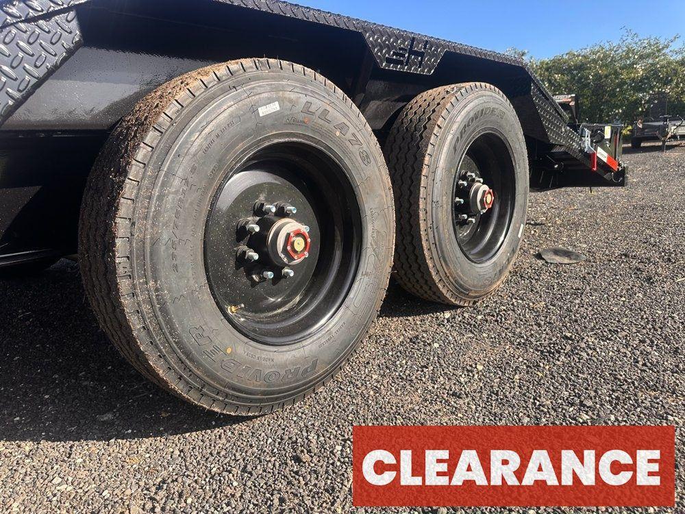 24' HEH Gooseneck Equipment Trailer (2) 10K Axles, Drive Over Fenders, 3' Dove W/ Mountain Ramps - Equipment Trailers - Stryker Dealership Group