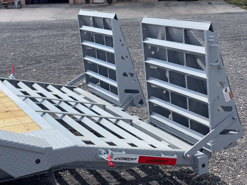 24' HEH Gooseneck Equipment Trailer (2) 10K Axles, Drive Over Fenders, 3' Dove W/ Mountain Ramps - Drive Over Fenders/Equipment Trailers - Stryker Dealership Group