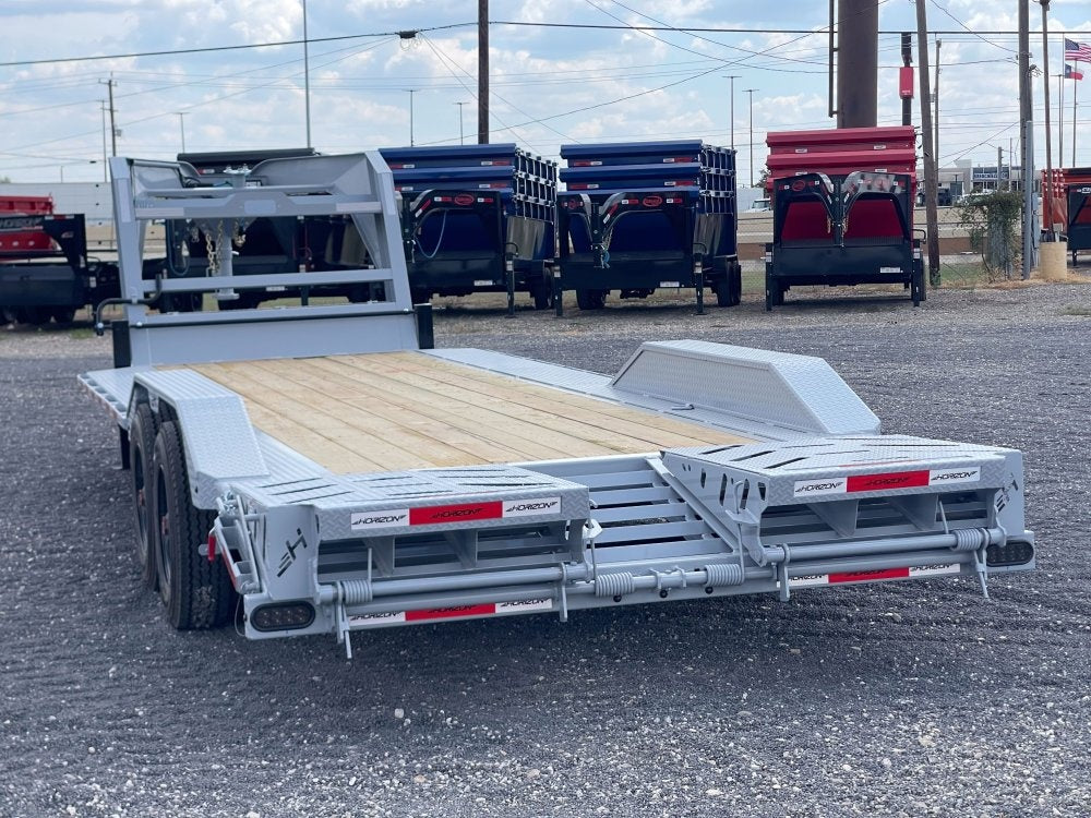 24' HEH Gooseneck Equipment Trailer (2) 10K Axles, Drive Over Fenders, 3' Dove W/ Mountain Ramps - Drive Over Fenders/Equipment Trailers - Stryker Dealership Group