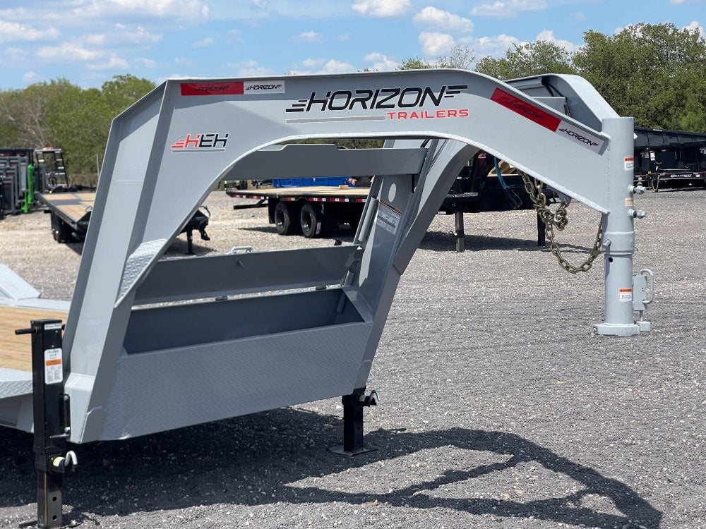 24' HEH Gooseneck Equipment Trailer (2) 10K Axles, Drive Over Fenders, 3' Dove W/ Mountain Ramps - Drive Over Fenders/Equipment Trailers - Stryker Dealership Group