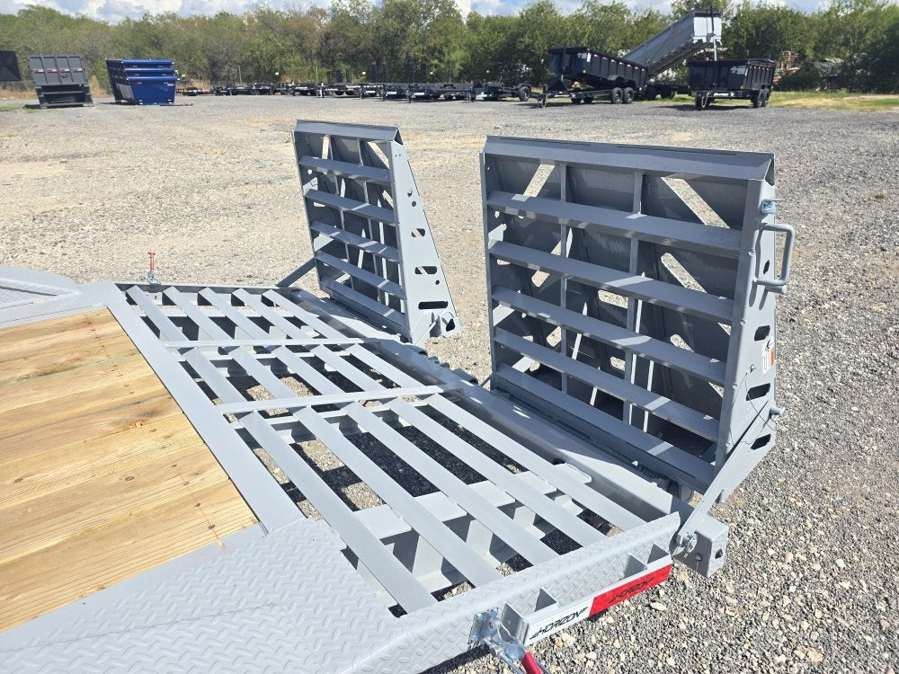 24' HEH Gooseneck Equipment Trailer (2) 10K Axles, Drive Over Fenders, 3' Dove W/ Mountain Ramps - Drive Over Fenders/Equipment Trailers - Stryker Dealership Group