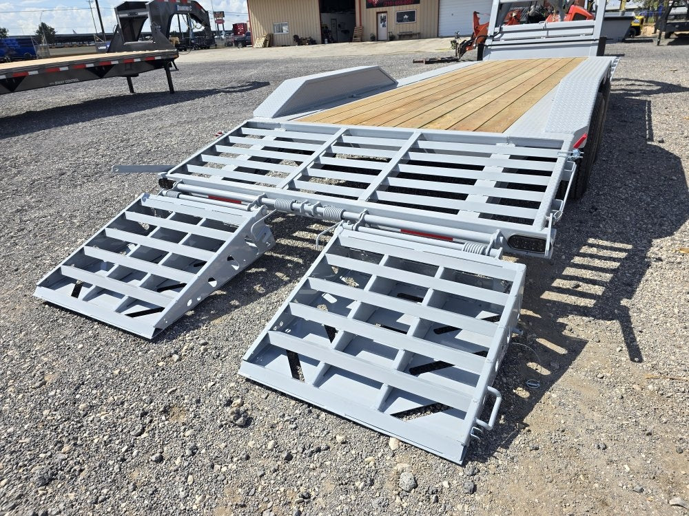 24' HEH Gooseneck Equipment Trailer (2) 10K Axles, Drive Over Fenders, 3' Dove W/ Mountain Ramps - Drive Over Fenders/Equipment Trailers - Stryker Dealership Group