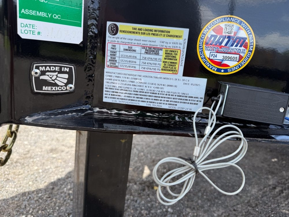 24' Tilt Equipment Trailer (2) 8k Torsion Axles - Equipment Tilt - Equipment Trailers - Stryker Dealership Group