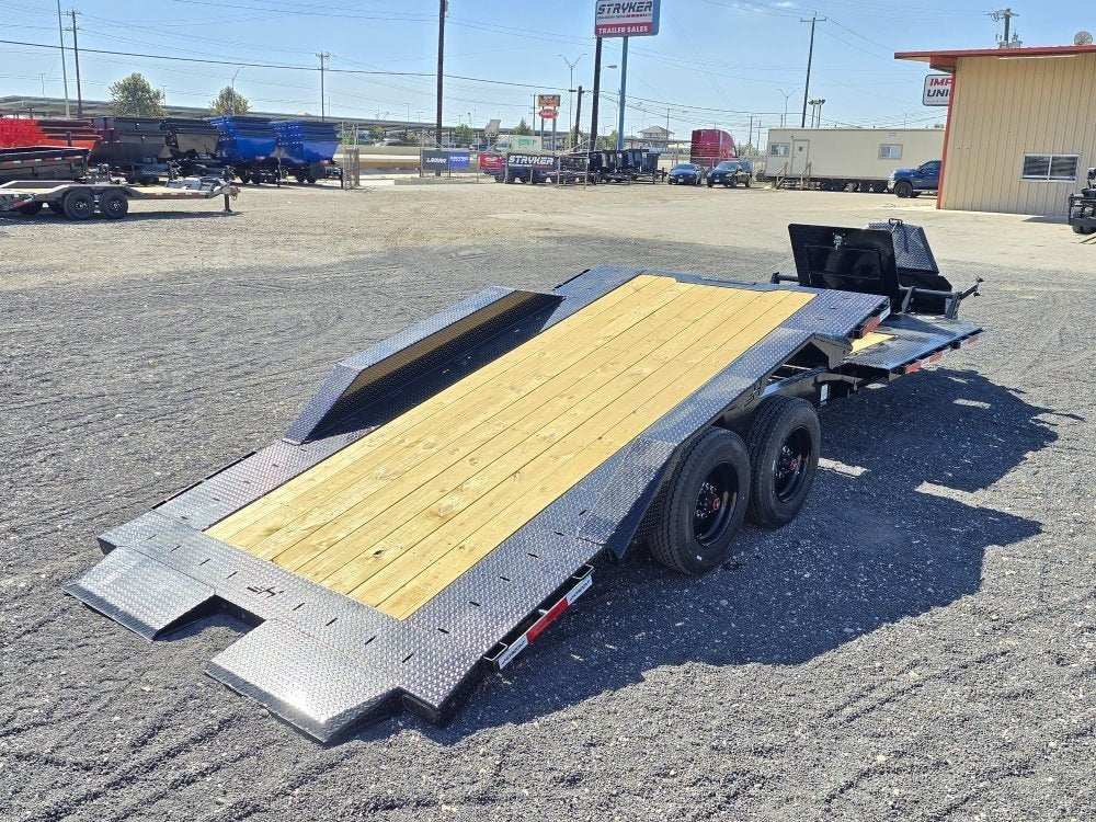24' Tilt Equipment Trailer Bumper Pull 102" Wide (2) 10K Axles - Equipment Tilt - Stryker Dealership Group
