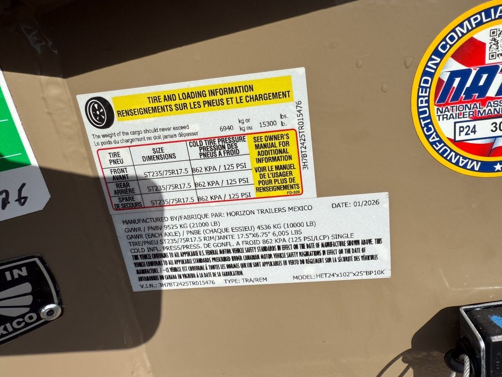 24' Tilt Equipment Trailer Bumper Pull 102" Wide (2) 10K Axles - Equipment Tilt - Equipment Trailers - Stryker Dealership Group