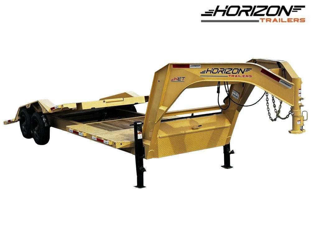 24' Tilt Equipment Trailer Gooseneck 102" Wide (2) 10K Axles - Equipment Tilt/Drive Over Fenders - Stryker Dealership Group