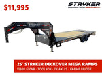 25' Stryker Gooseneck Deckover Trailer Mega Ramps - (2) 7K Axles 003788 - Stryker Dealership Group