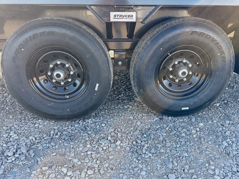 25' Stryker Gooseneck Deckover Trailer Mega Ramps - (2) 7K Axles 003788 - Stryker Dealership Group