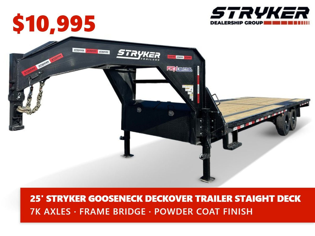 25' Stryker Gooseneck Deckover Trailer Straight Deck - (2) 7K Axles 003902 - Stryker Dealership Group