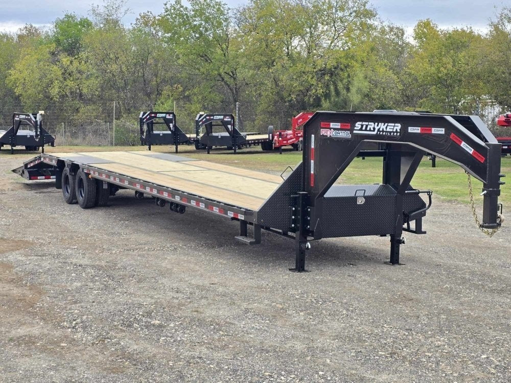 40' Stryker Gooseneck (2) 12K Axles Mega Ramps Dual Wheels 3378