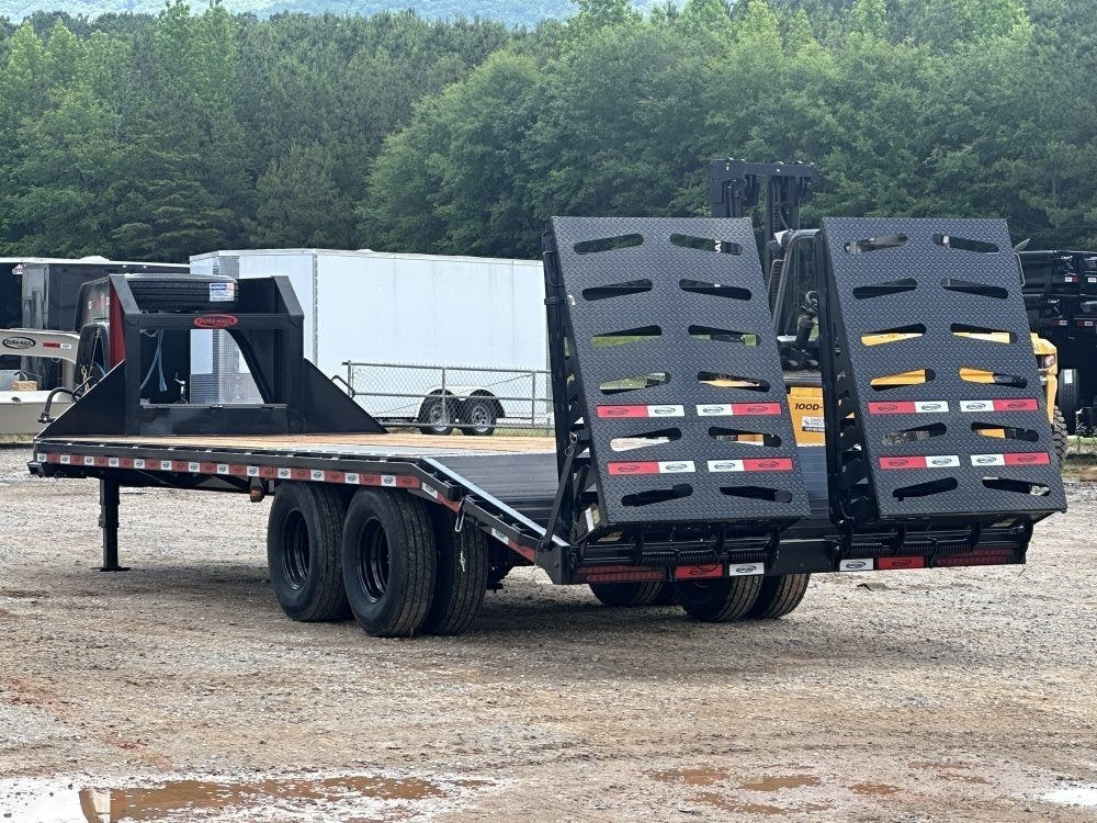 25' DKO Gooseneck Deckvoer 20' + 5' Mega Ramps (2) 12K Axles, Dual Tires - 12K MR/Deckover Trailers - Stryker Dealership Group