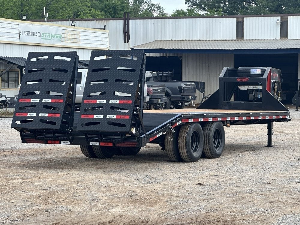 25' DKO Gooseneck Deckvoer 20' + 5' Mega Ramps (2) 12K Axles, Dual Tires - 12K MR/Deckover Trailers - Stryker Dealership Group