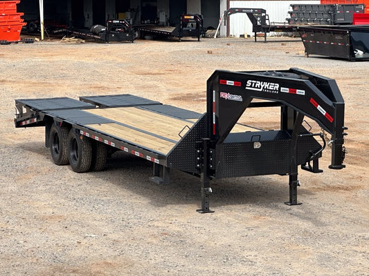 25' Stryker Gooseneck (2) 10K Axles Mega Ramps Dual Wheels - Heavy Duty Deckover/DO 10K MR DW - Stryker Dealership Group