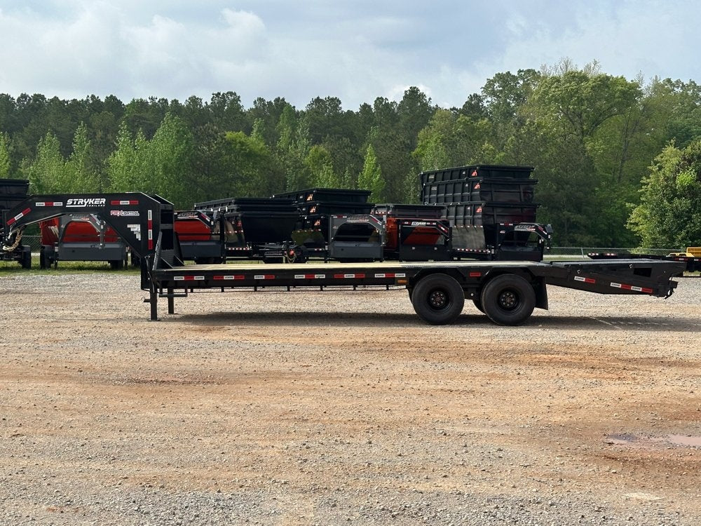25' Stryker Gooseneck (2) 10K Axles Mega Ramps Dual Wheels - Deckover Trailers - Stryker Dealership Group