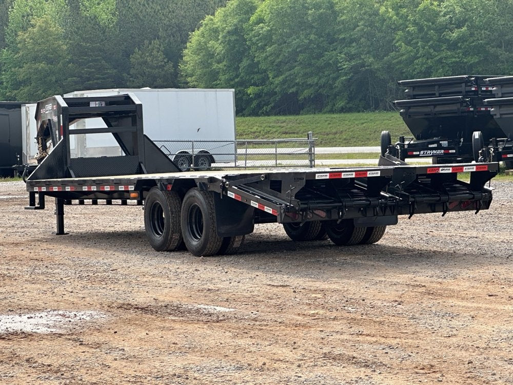 25' Stryker Gooseneck (2) 10K Axles Mega Ramps Dual Wheels - Deckover Trailers - Stryker Dealership Group