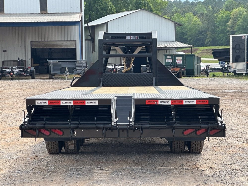 25' Stryker Gooseneck (2) 10K Axles Mega Ramps Dual Wheels - Deckover Trailers - Stryker Dealership Group