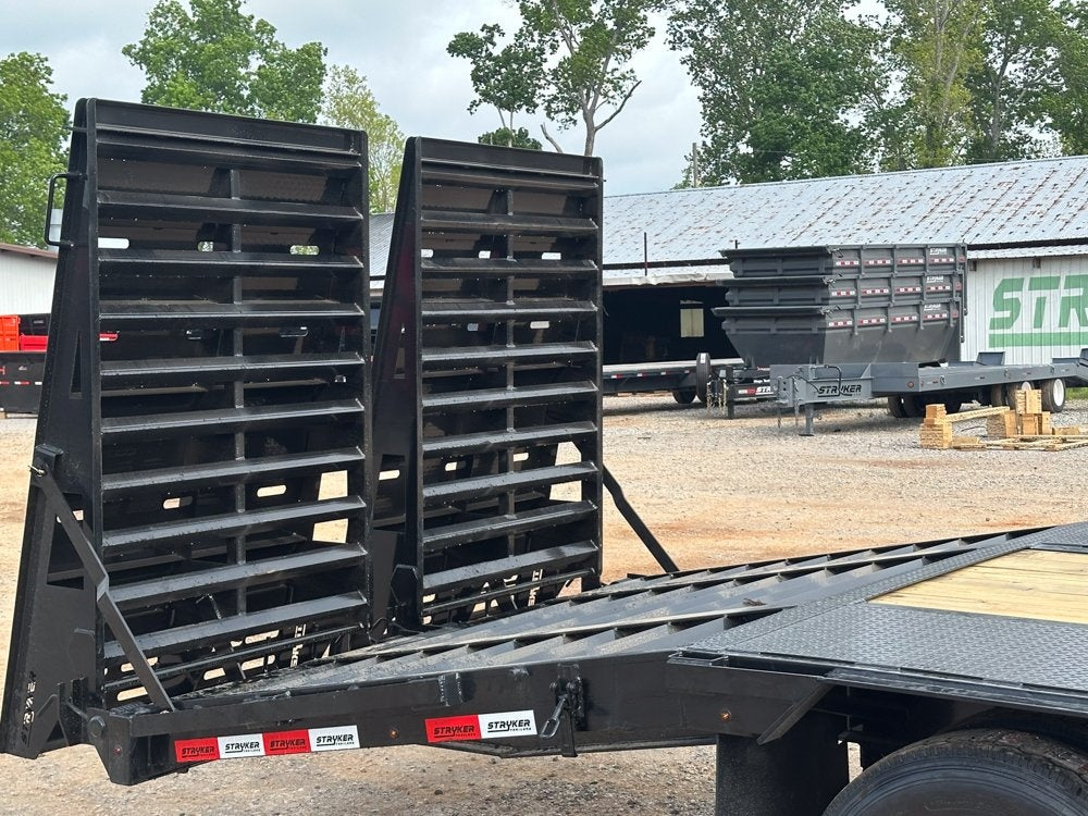 25' Stryker Gooseneck (2) 10K Axles Mega Ramps Dual Wheels - Deckover Trailers - Stryker Dealership Group