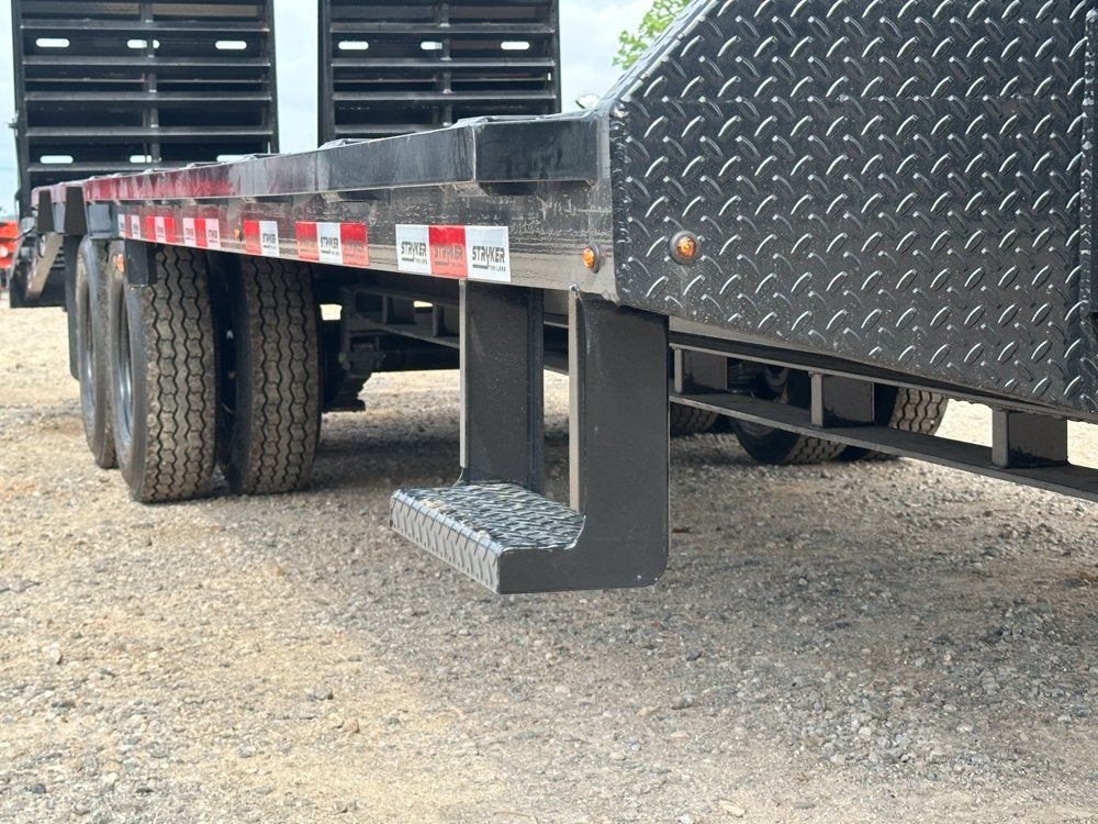 25' Stryker Gooseneck (2) 10K Axles Mega Ramps Dual Wheels - Deckover Trailers - Stryker Dealership Group