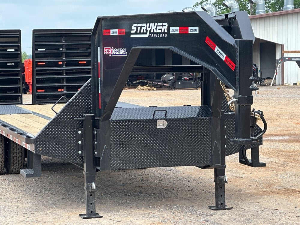 25' Stryker Gooseneck (2) 10K Axles Mega Ramps Dual Wheels - Deckover Trailers - Stryker Dealership Group
